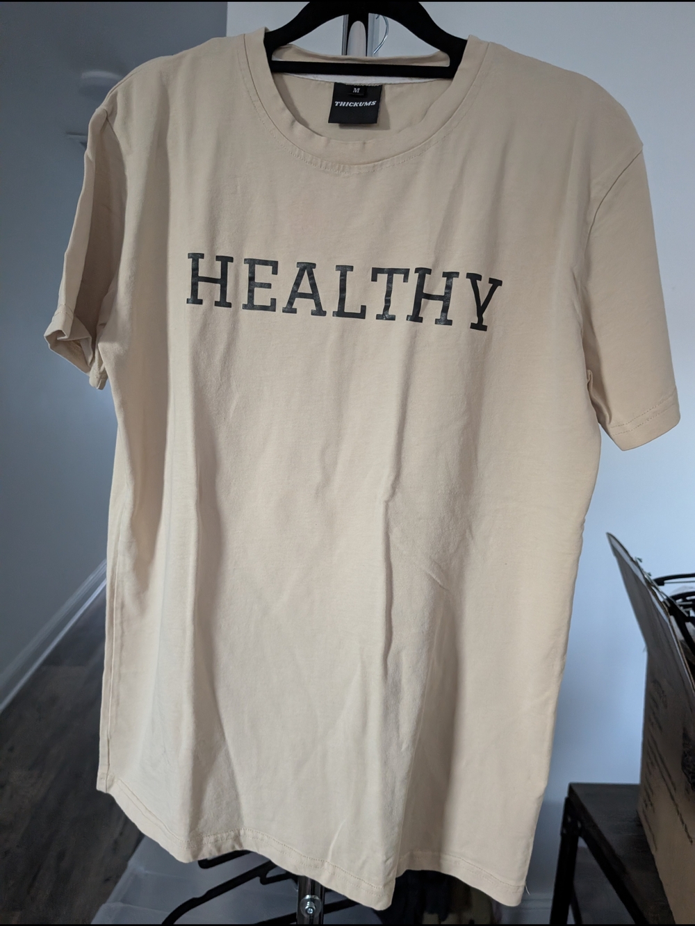 Healthy Graphic Crewneck T-Shirt - Beige by